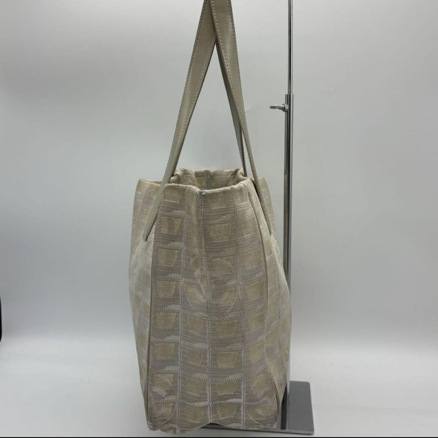 CHANEL New Travel Tote PM Beige 10th Series Tote Bag with Sticker Card