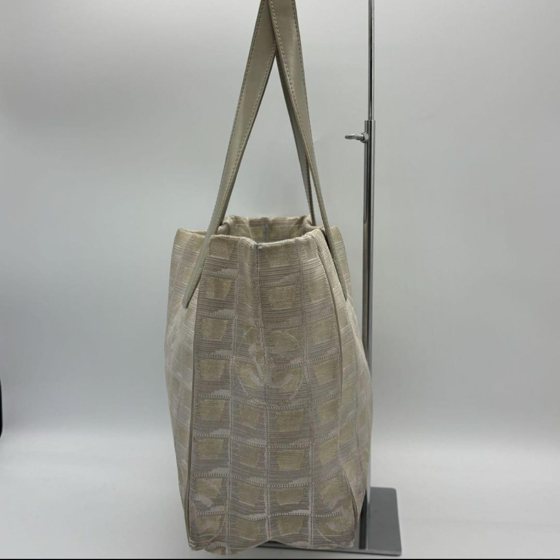 CHANEL New Travel Tote PM Beige 10th Series Tote Bag with Sticker Card