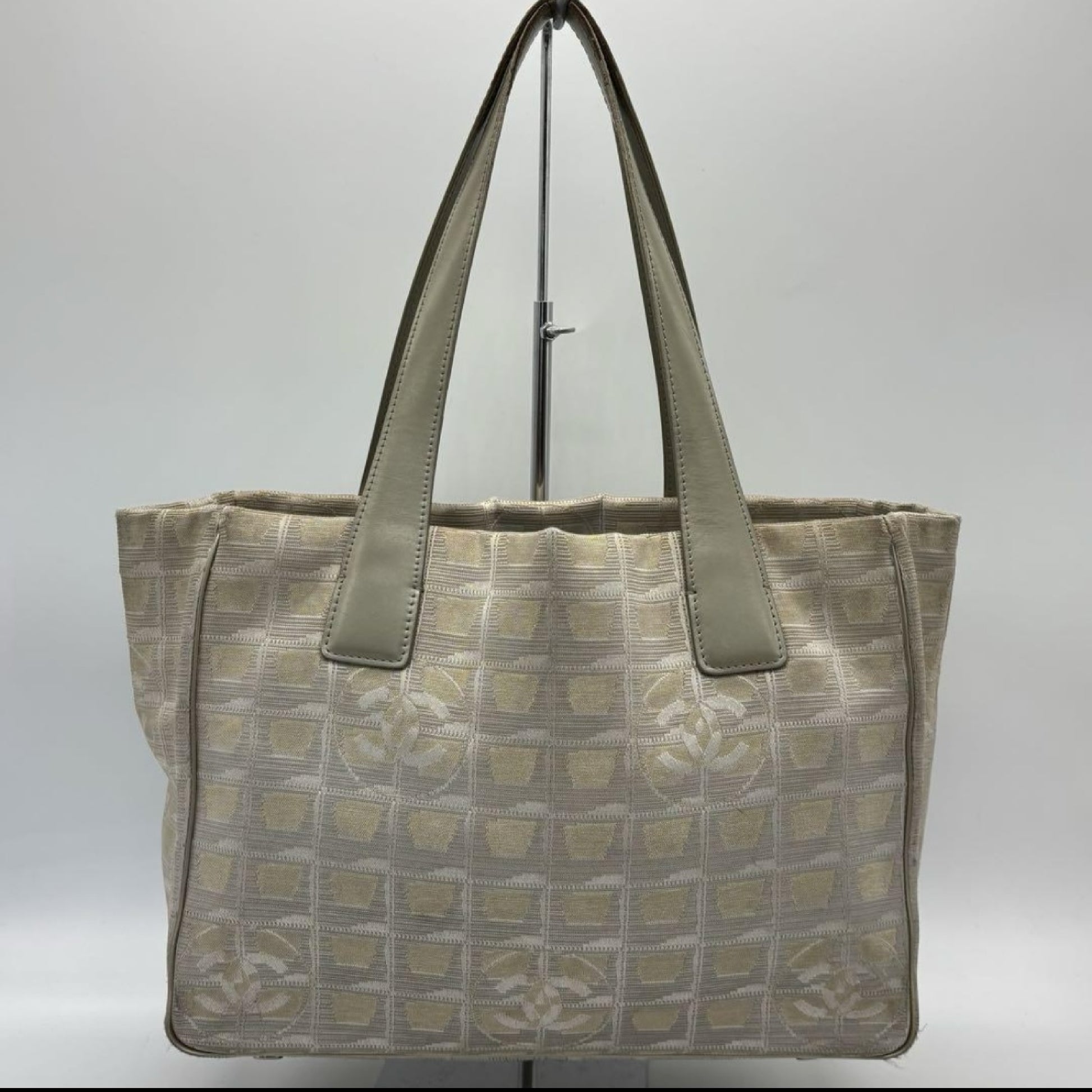 CHANEL New Travel Tote PM Beige 10th Series Tote Bag with Sticker Card