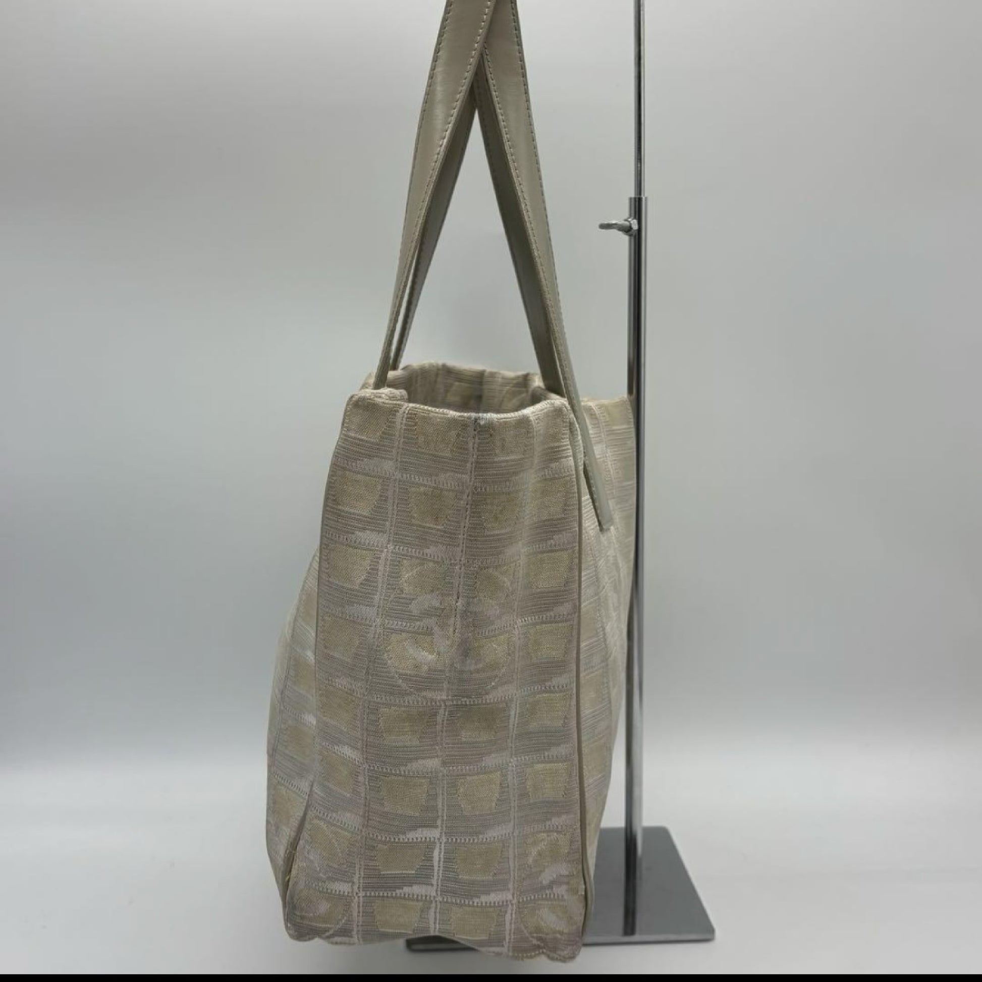 CHANEL New Travel Tote PM Beige 10th Series Tote Bag with Sticker Card