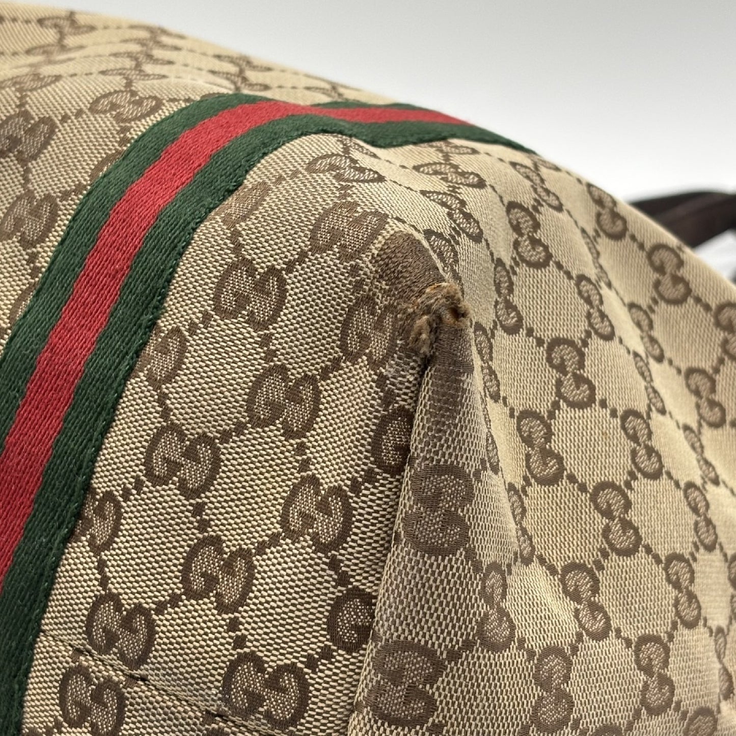 GUCCI GG Canvas Tote Bag 139260 Sherry Line Tote Bag with Charm