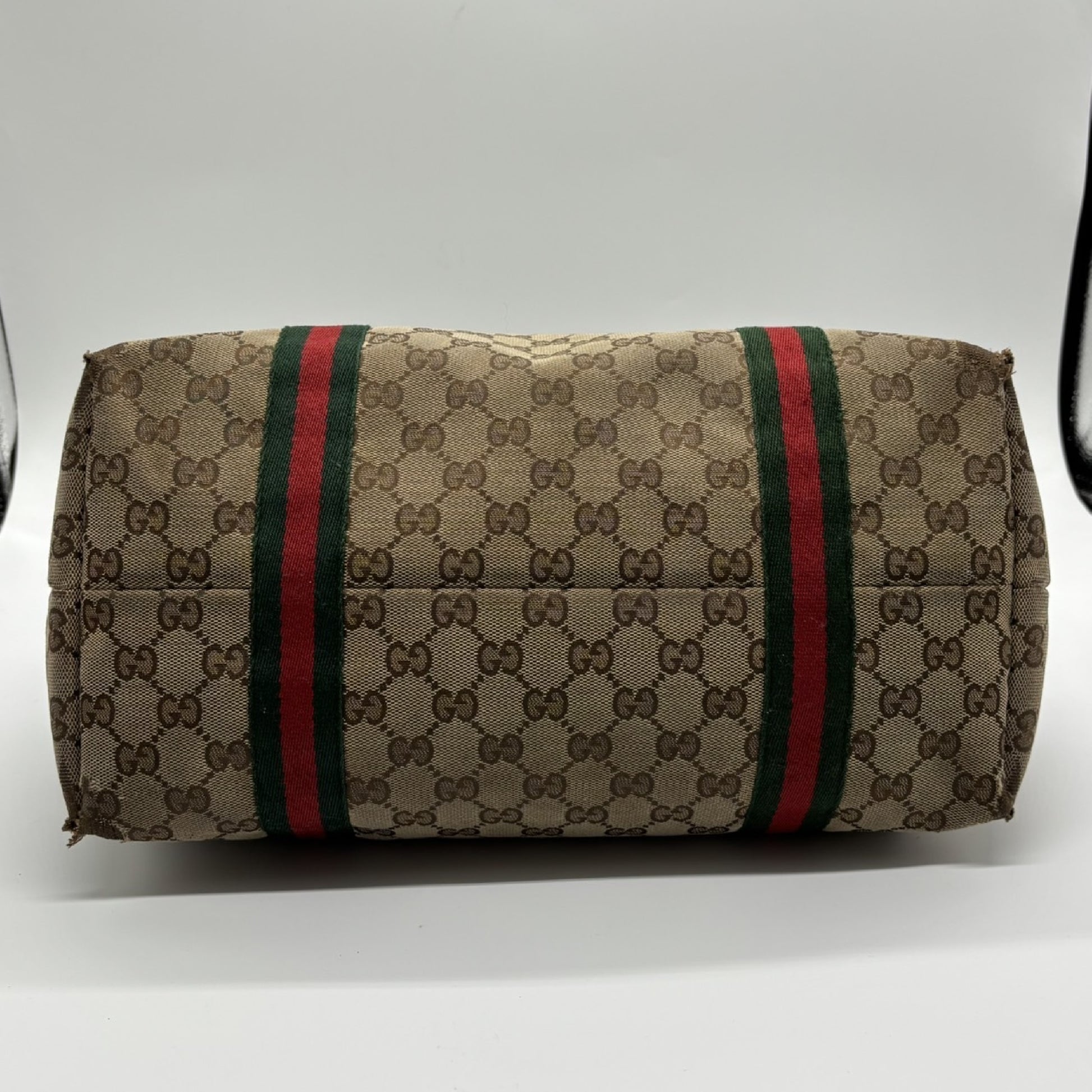 GUCCI GG Canvas Tote Bag 139260 Sherry Line Tote Bag with Charm