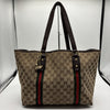 GUCCI GG Canvas Tote Bag 139260 Sherry Line Tote Bag with Charm