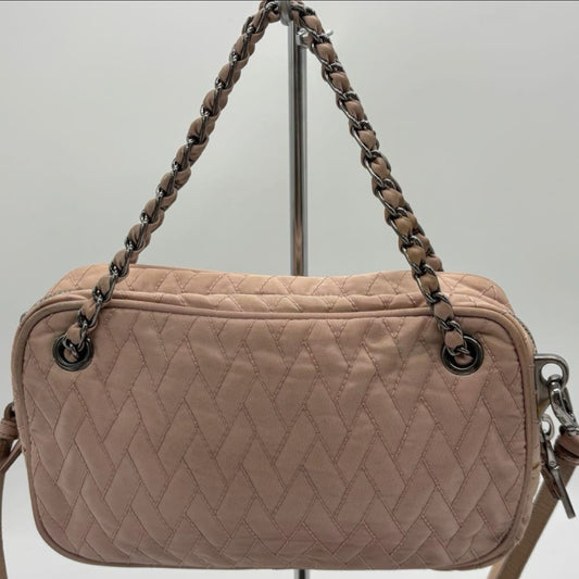 PRADA 2-way shoulder bag in beige pink with shoulder strap, BN2000, card holder included