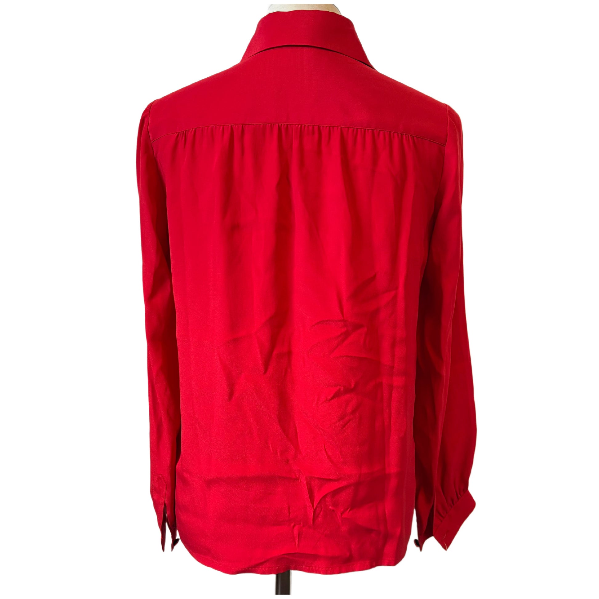 CHANEL Chanel Blouse 38 Cocomark Red Red 38 Shirt