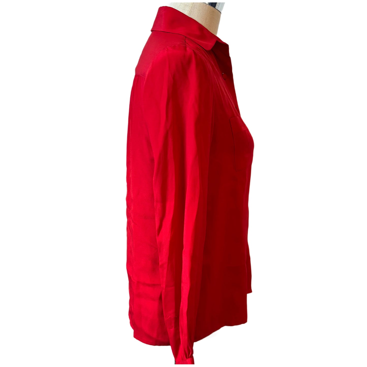 CHANEL Chanel Blouse 38 Cocomark Red Red 38 Shirt