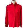 CHANEL Chanel Blouse 38 Cocomark Red Red 38 Shirt