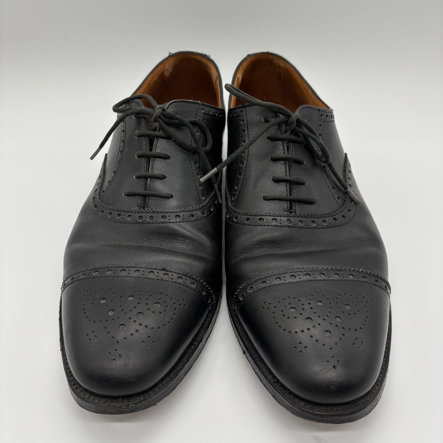 John Rob Leather Seymour Black Black #7EE Business Shoes
