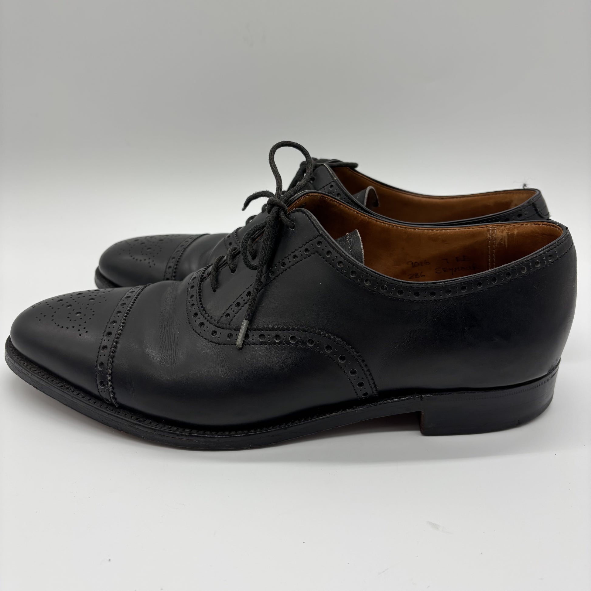 John Rob Leather Seymour Black Black #7EE Business Shoes