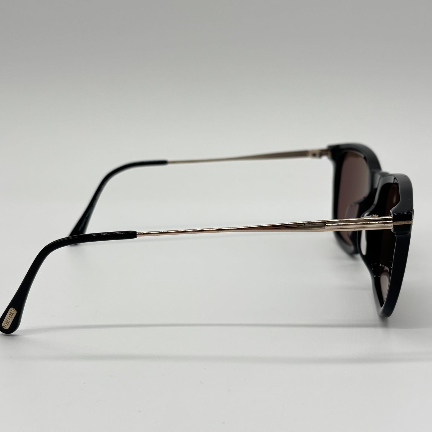 Tom Ford TF625-F Sunglasses Metal Black x Brown Sunglasses