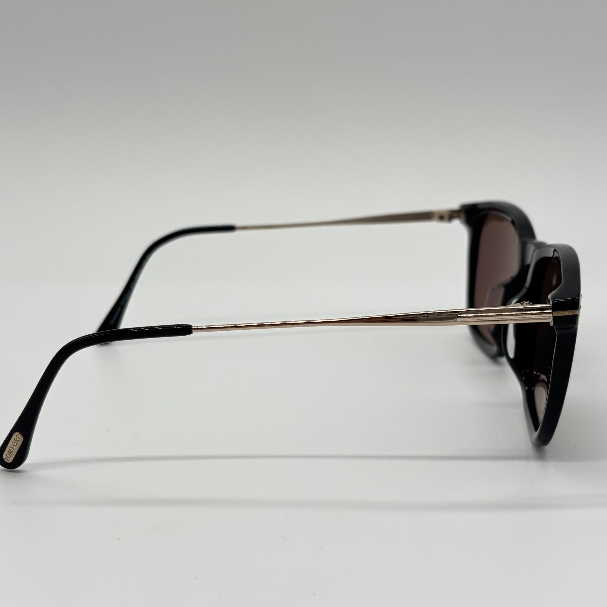 Tom Ford TF625-F Sunglasses Metal Black x Brown Sunglasses