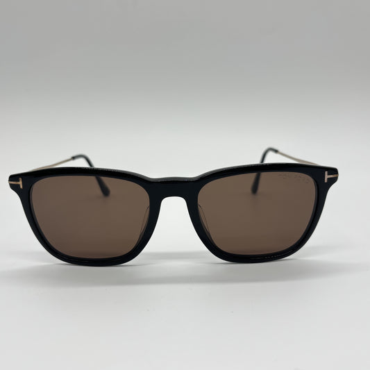 Tom Ford TF625-F Sunglasses Metal Black x Brown Sunglasses