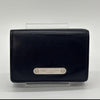 Yves Saint Laurent 3-Fold Compact Leather Wallet Navy Wallet