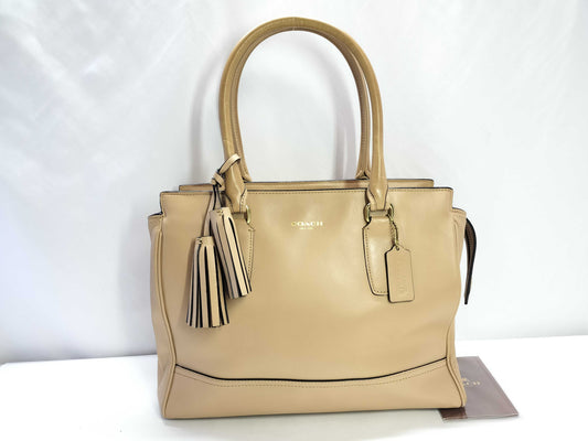 COACH COACH 24201 Legacy Leather Tassel Tote Bag