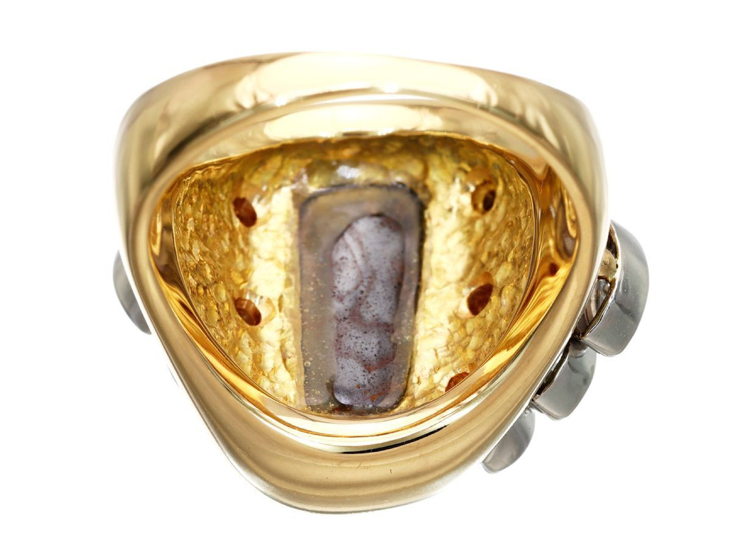 Boulder Opal 6.10ct D1.01ct K18 20.8g Ring