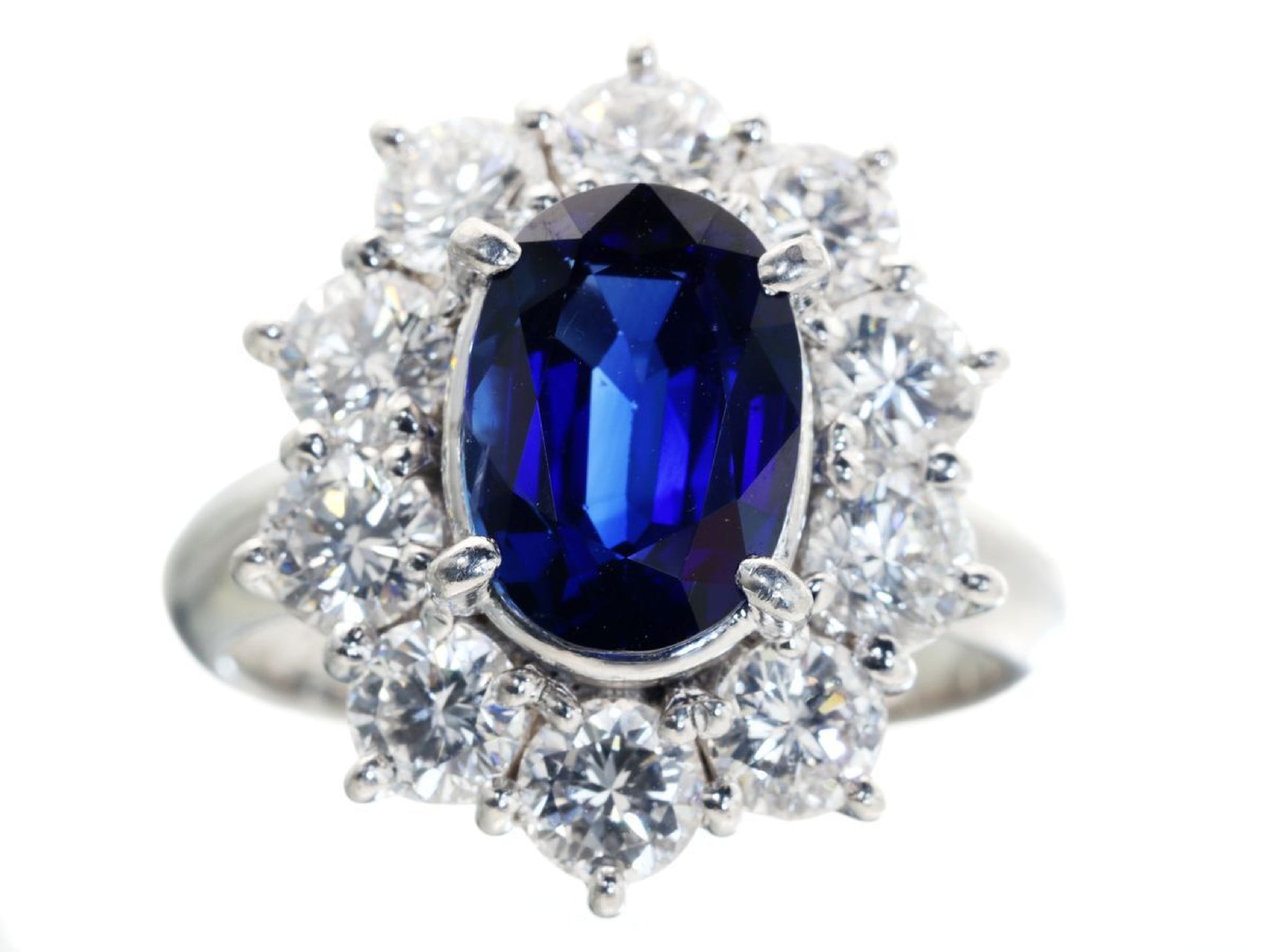 S2.72ct D1.90ct Pt900 7.8g Ring