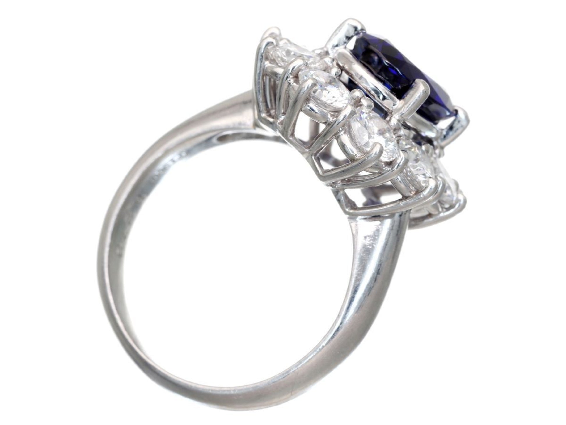 S2.72ct D1.90ct Pt900 7.8g Ring