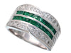 E1.00ct D0.17ct Pt900 12.9g Ring