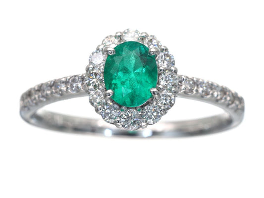 E0.47ct D0.34ct Pt900 3.6g Ring