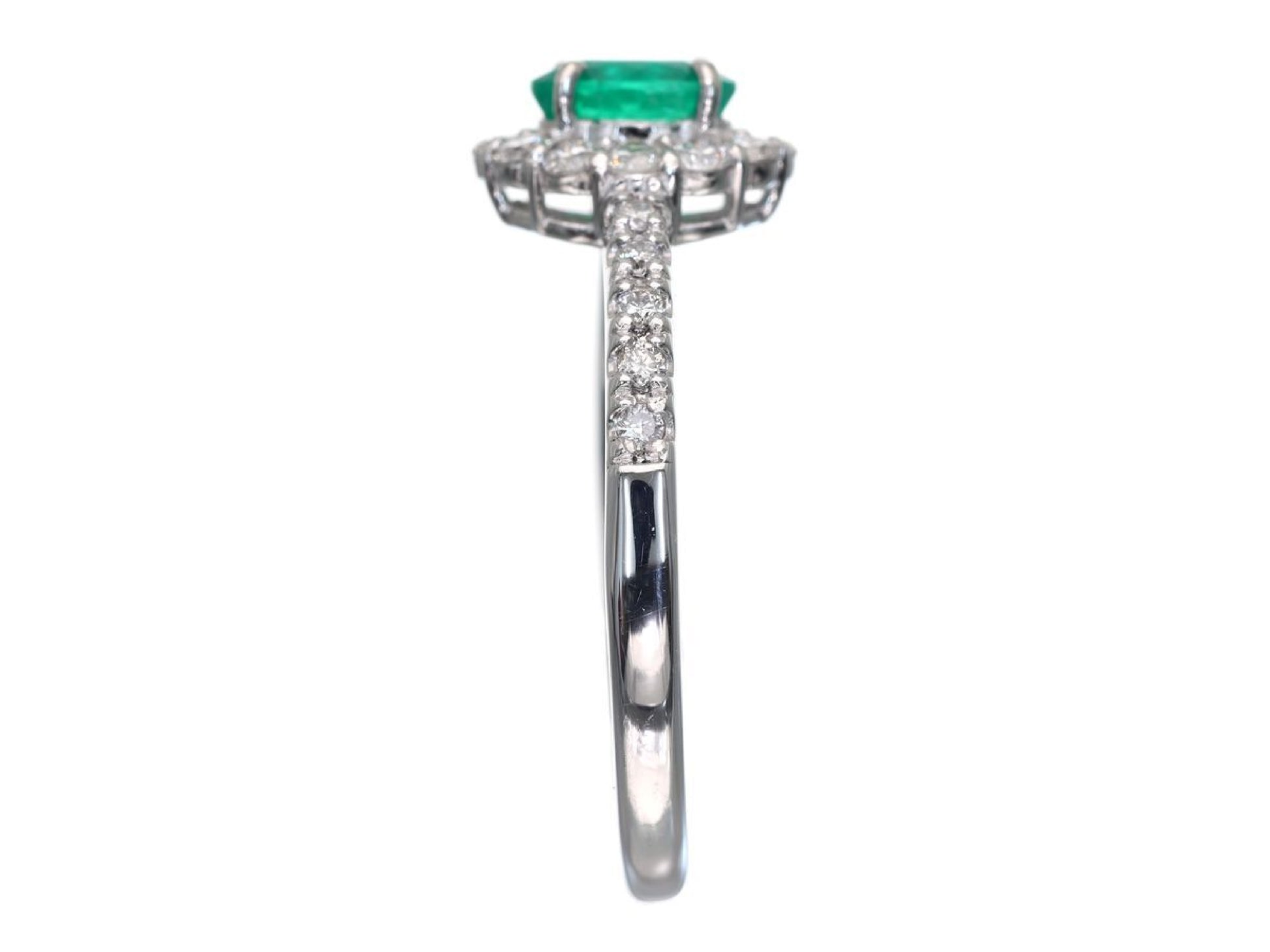 E0.47ct D0.34ct Pt900 3.6g Ring