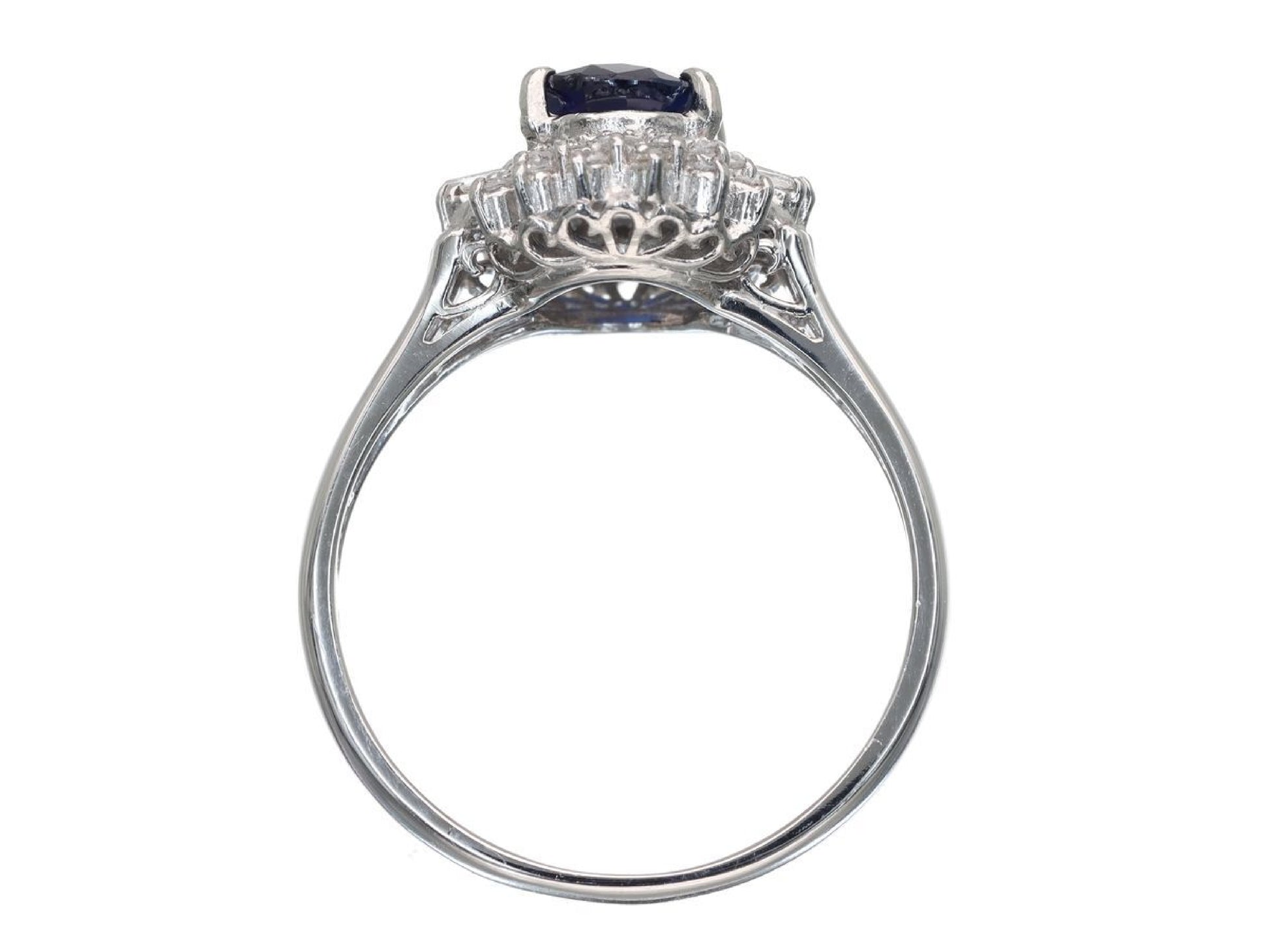 S0.93ct D0.20ct Pt900 4.4g Ring