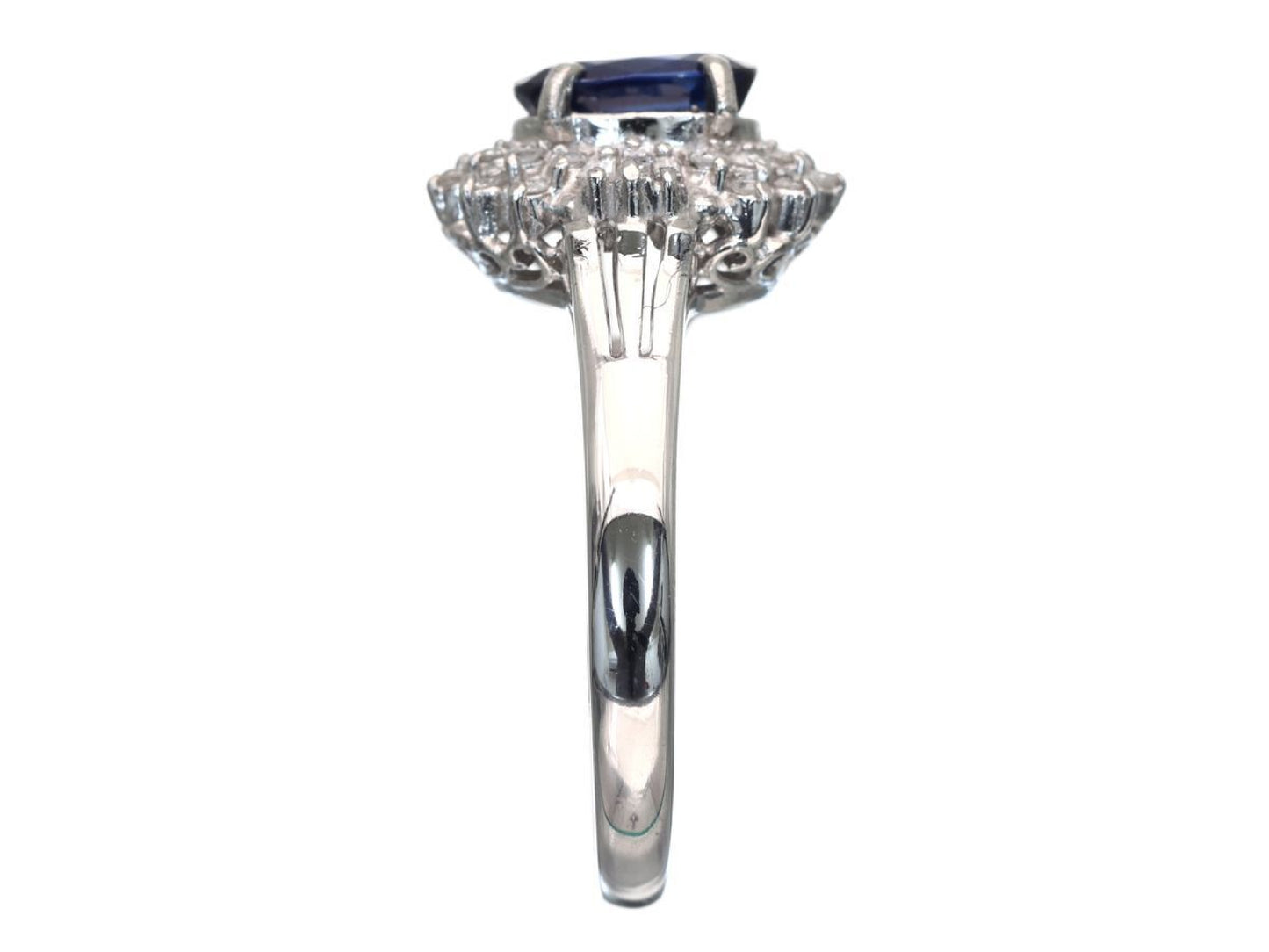 S0.93ct D0.20ct Pt900 4.4g Ring