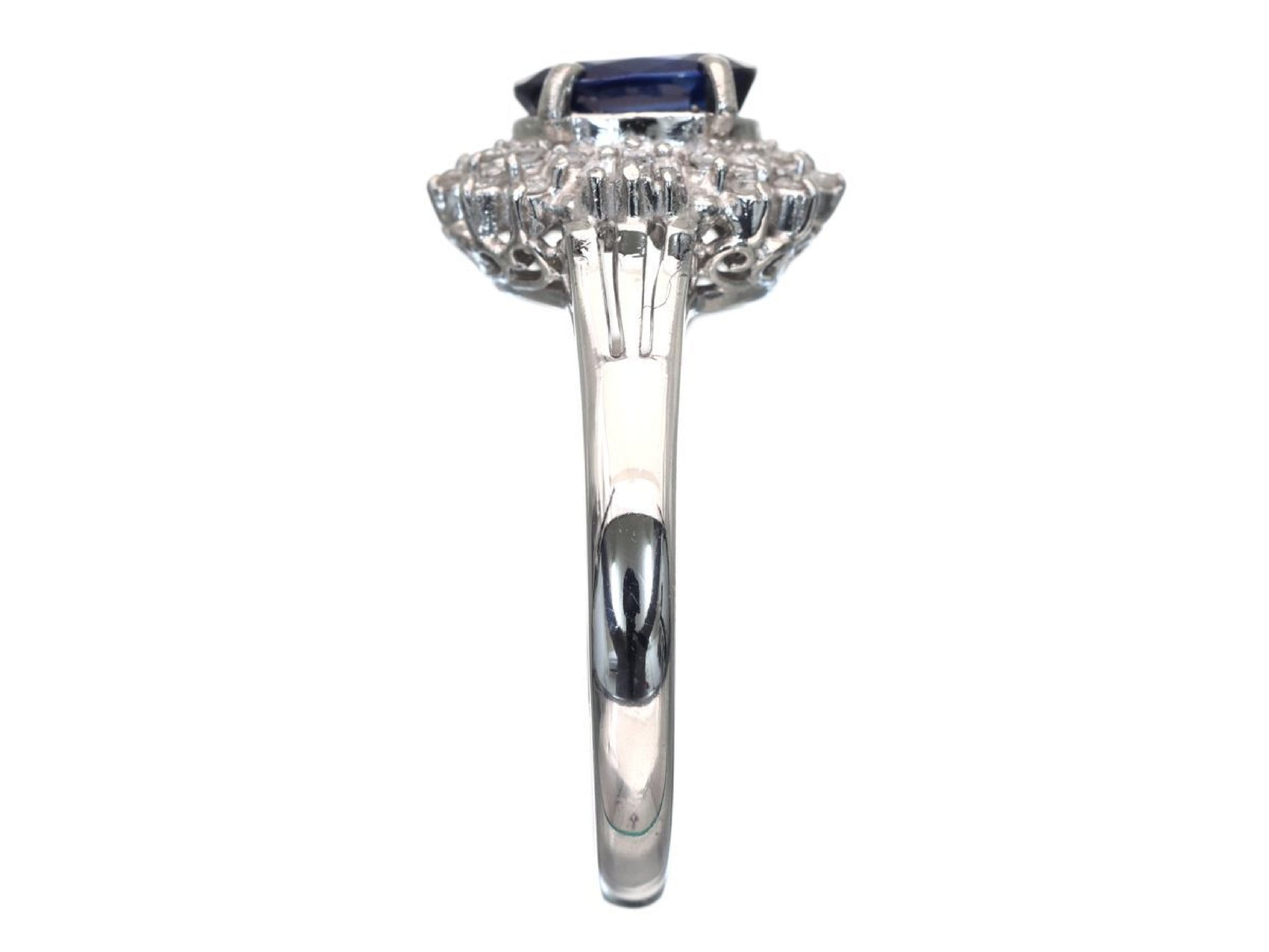 S0.93ct D0.20ct Pt900 4.4g Ring