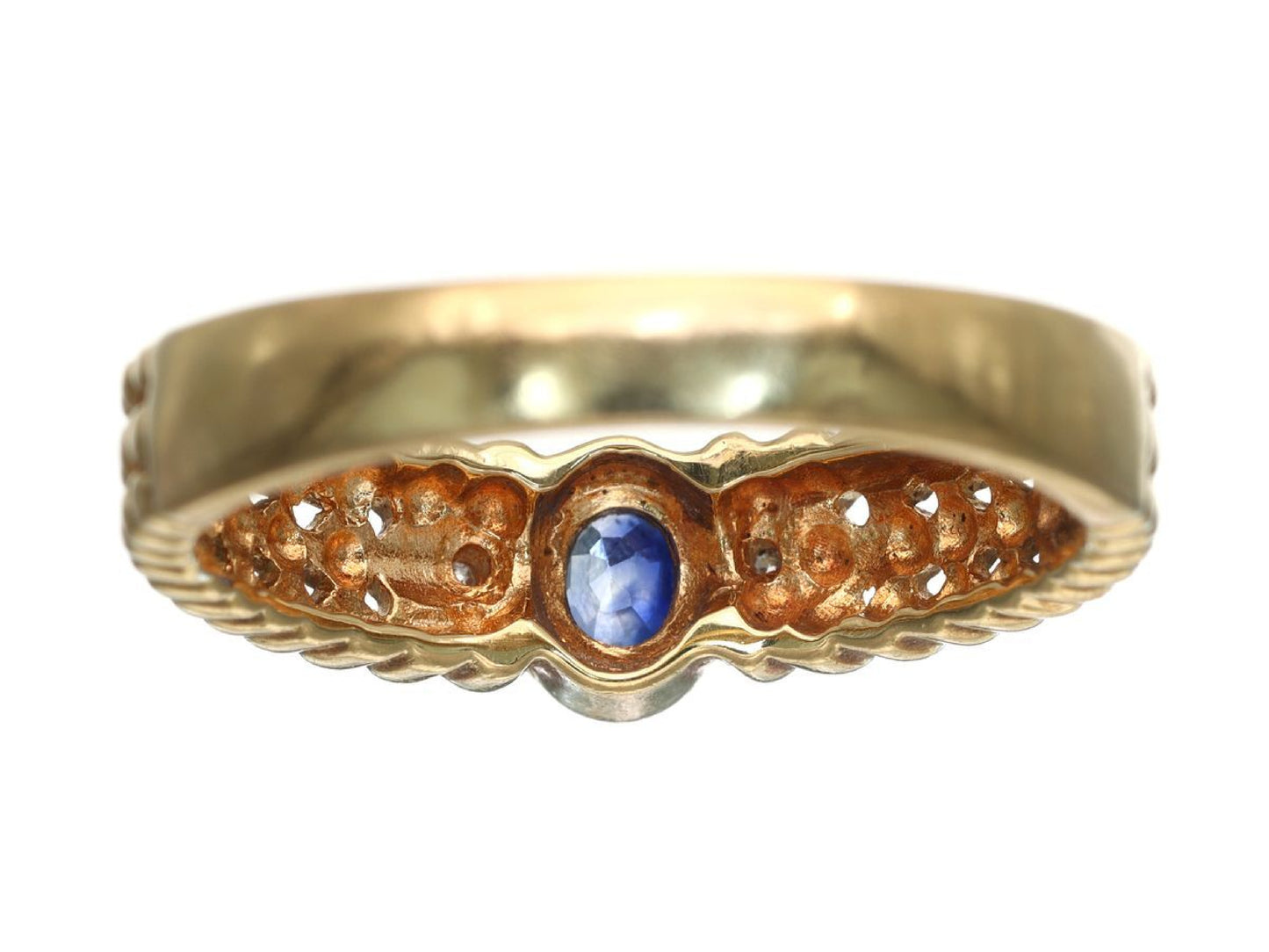 Sapphire Diamond K18 2.9g Ring