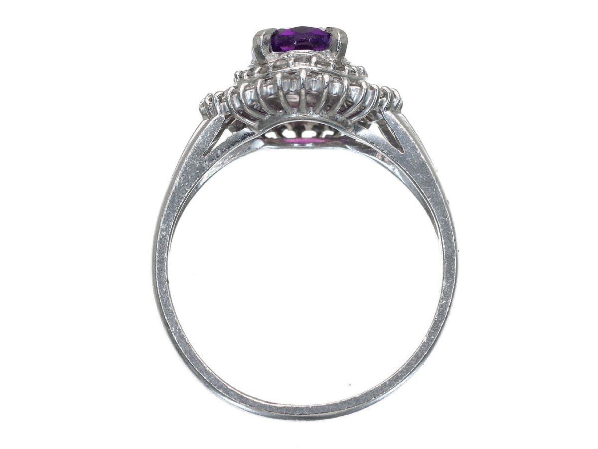 AM1.01ct D0.35ct Pt900 4.8g Ring