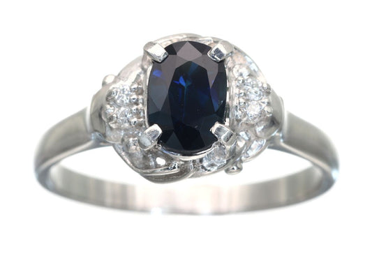 S1.00ct D0.04ct Pt900 4.3g Ring