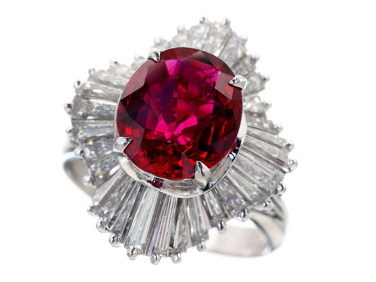 R3.69ct D2.32ct Pt900 10.2g Ring