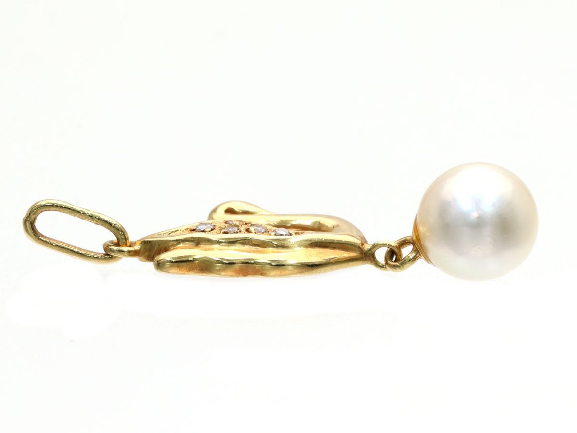 Akoya Pearl Diameter Approx. 7.5mm D0.04ct K18 1.9g Pendant Top