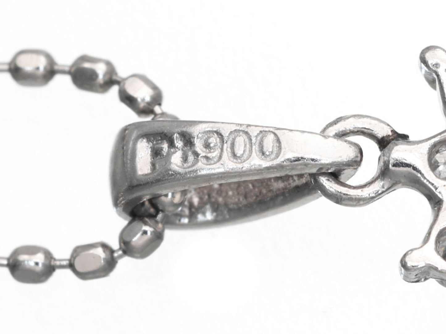 S0.38ct D0.10ct Pt900/850 2.8g Necklace