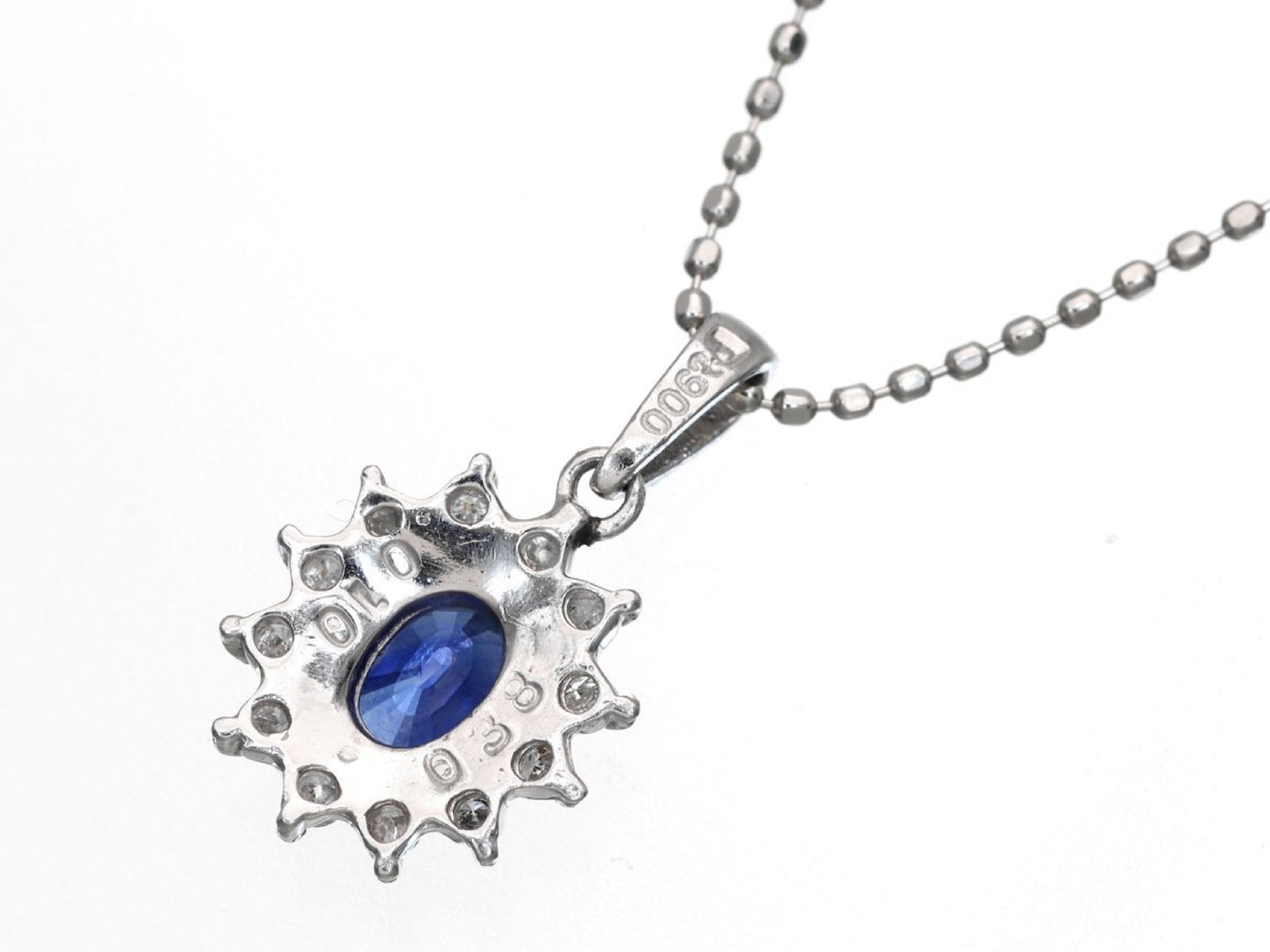 S0.38ct D0.10ct Pt900/850 2.8g Necklace