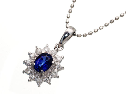 S0.38ct D0.10ct Pt900/850 2.8g Necklace