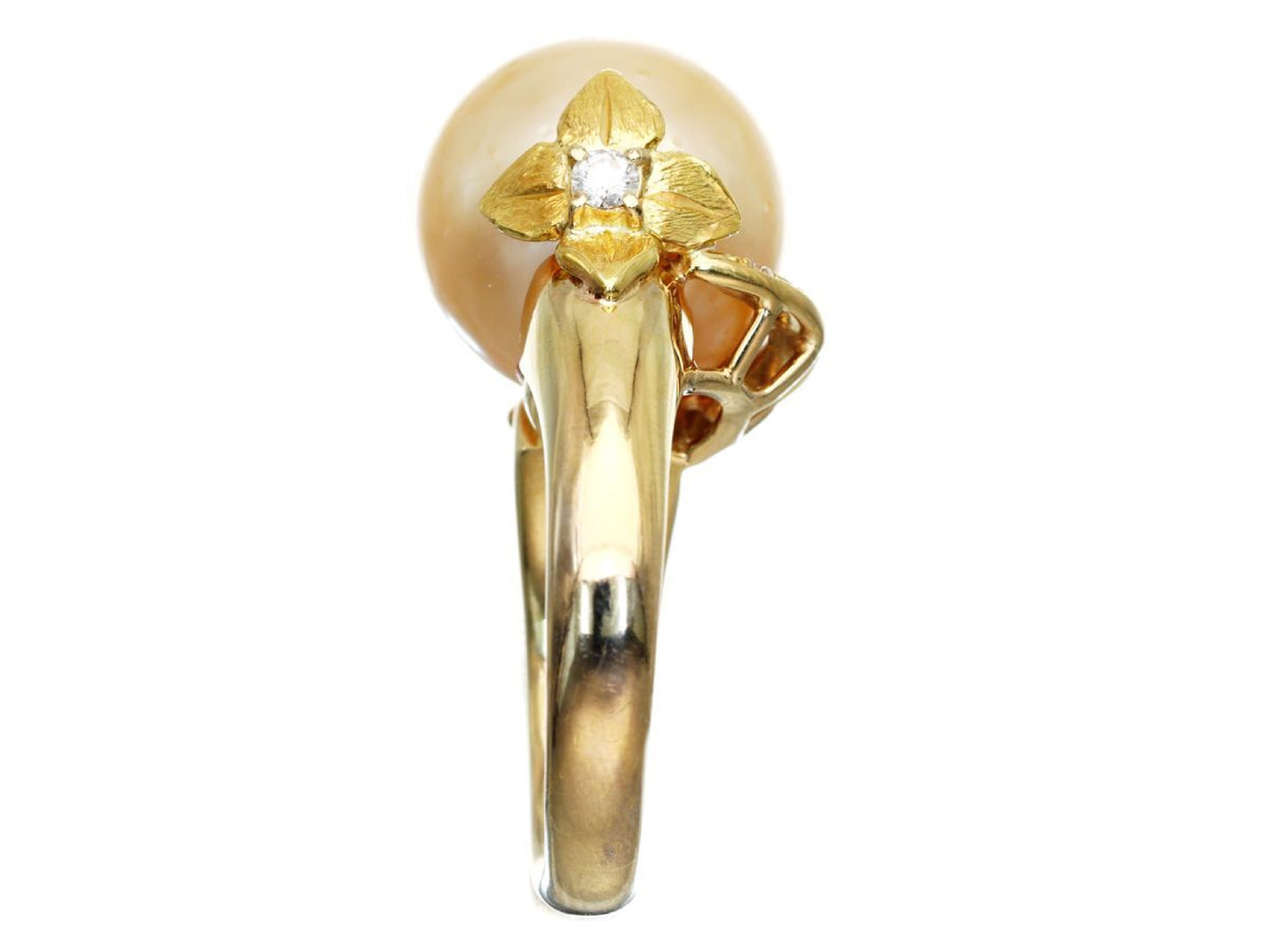Pearl diameter approx. 12.4mm D0.09ct K18 11.6g ring