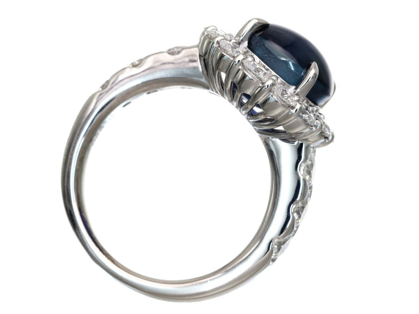 SS7.426ct D2.09ct Pt900 12.2g Ring