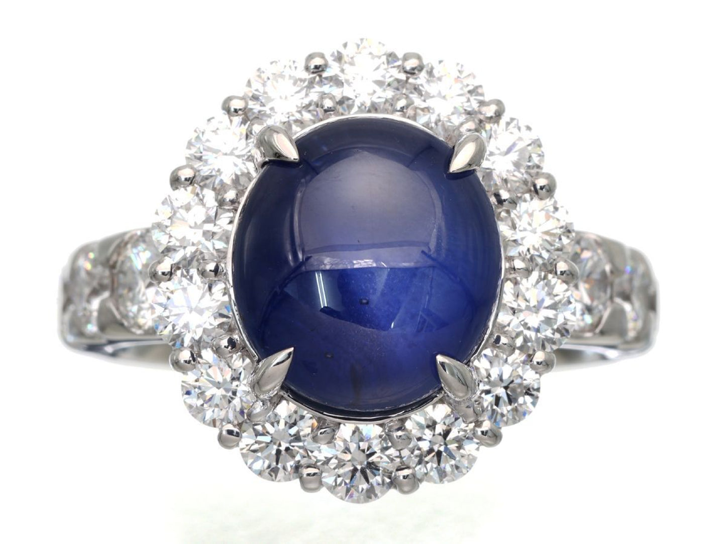 SS7.426ct D2.09ct Pt900 12.2g Ring