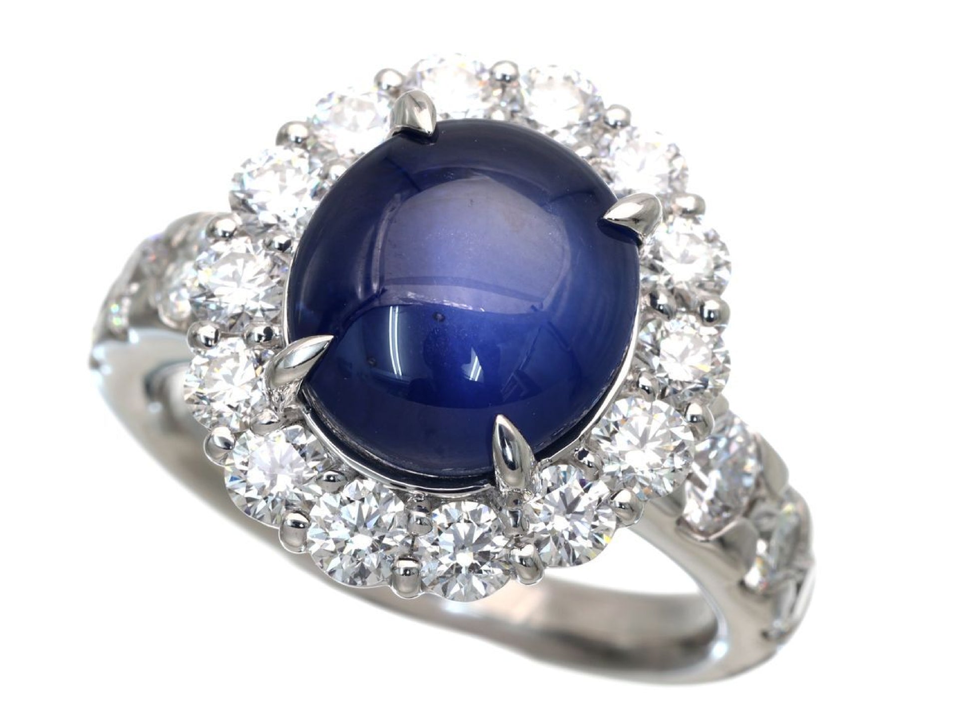 SS7.426ct D2.09ct Pt900 12.2g Ring