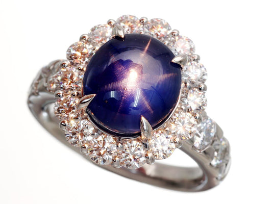 SS 7.426ct D2.09ct Pt900 12.2g Ring