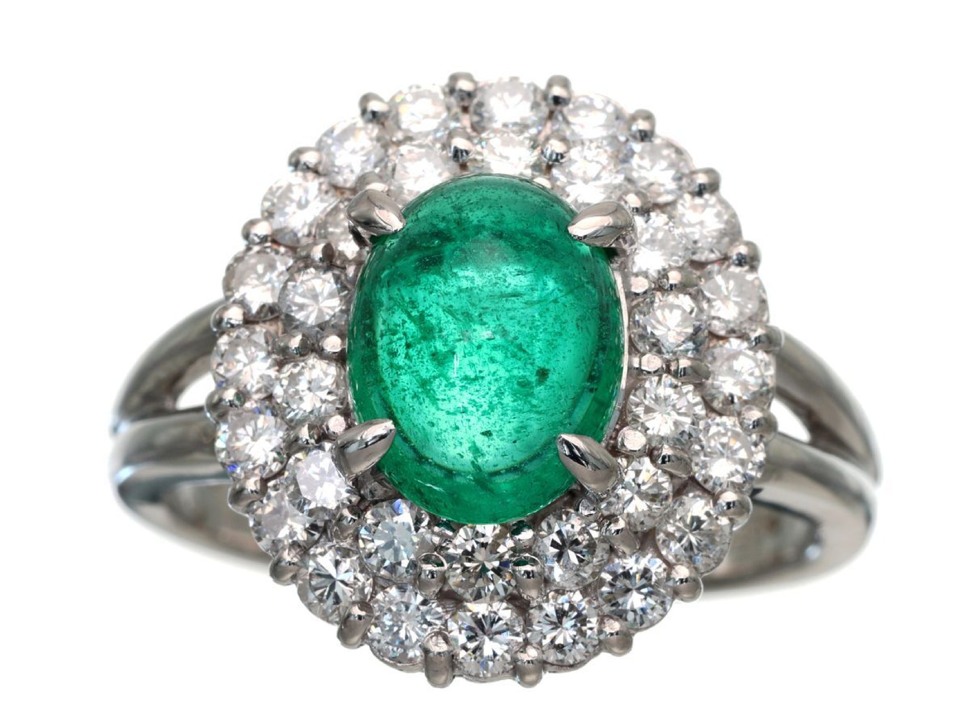 E1.67ct D1.05ct Pt850 7.3g Ring