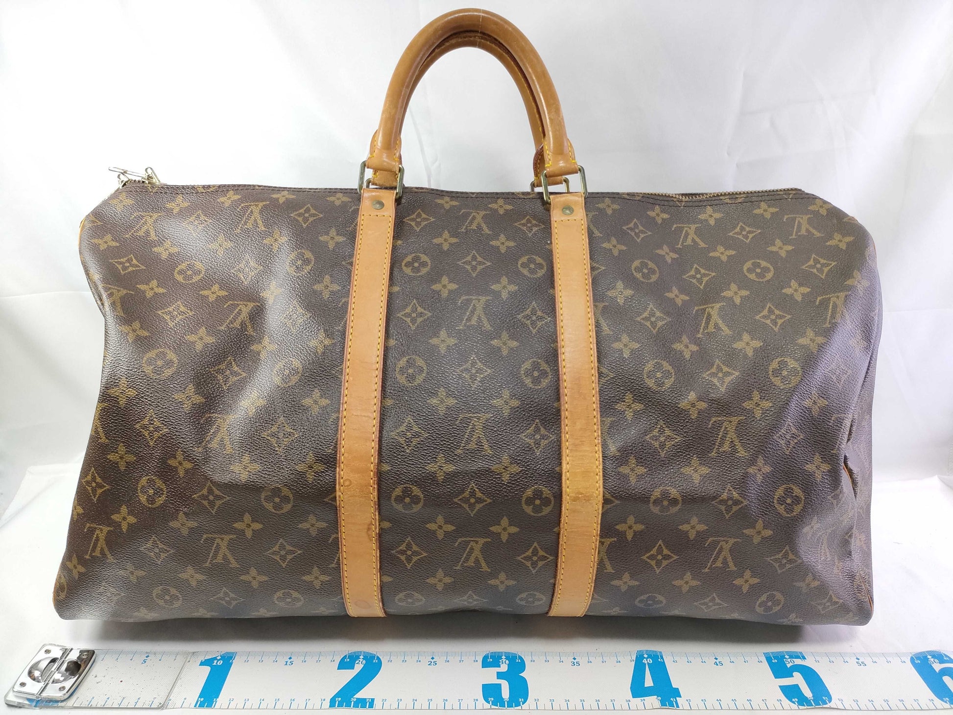LOUIS VUITTON Monogram Vuitton Keypol 55 Boston Bag