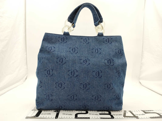 CHANEL Pla Denim Tote Bag 7409105 Handbag