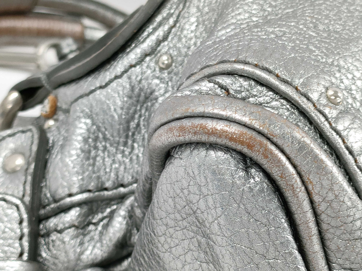 Chloe Paddington Silver Padlock Handbag