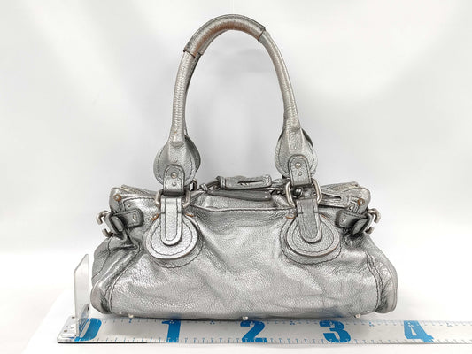 Chloe Paddington Silver Padlock Handbag