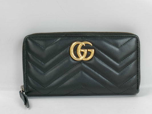 GUCCI GUCCI Black 443123 Long Wallet