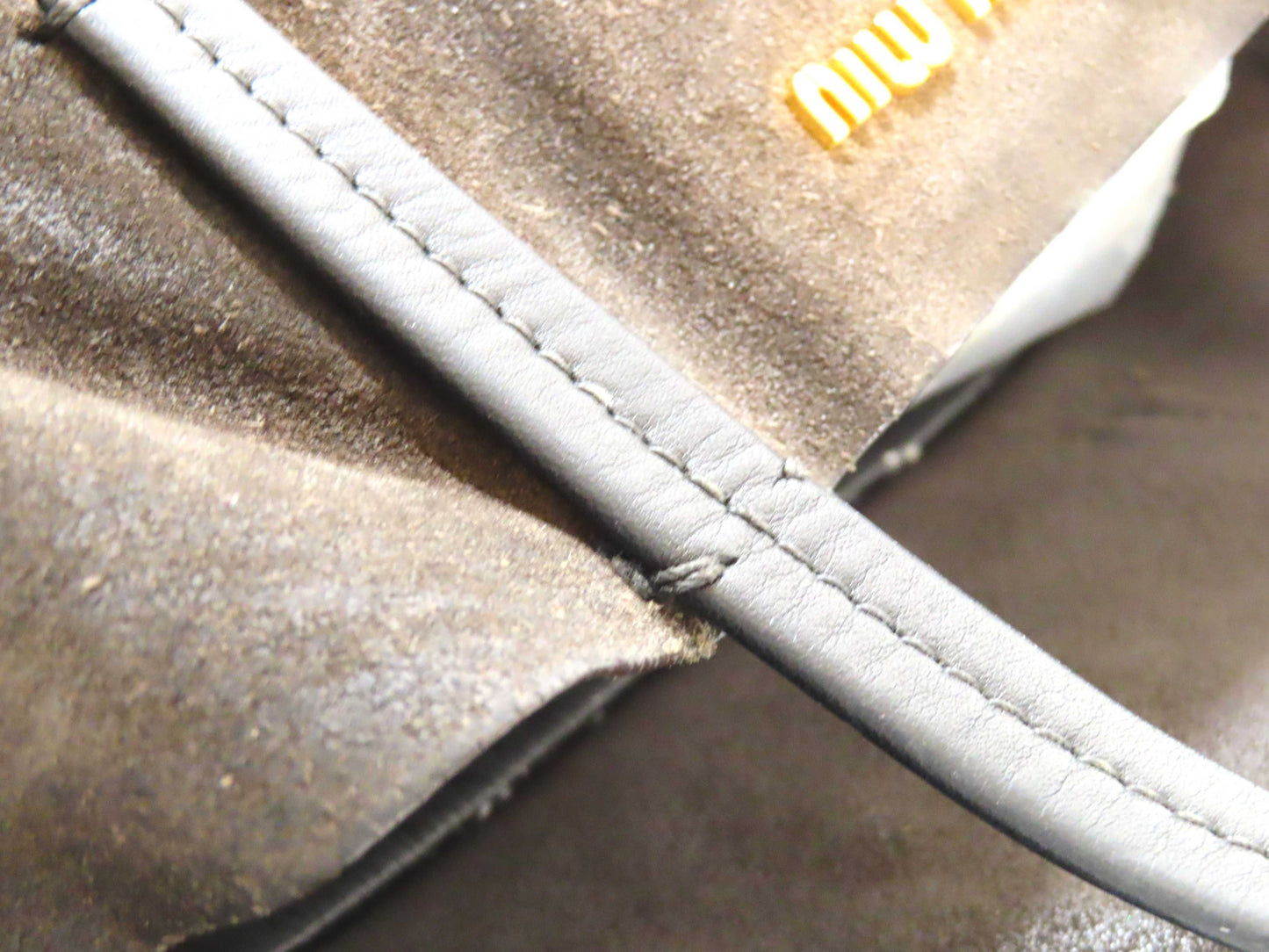 miu miu miu tote bag suede/brown tote bag