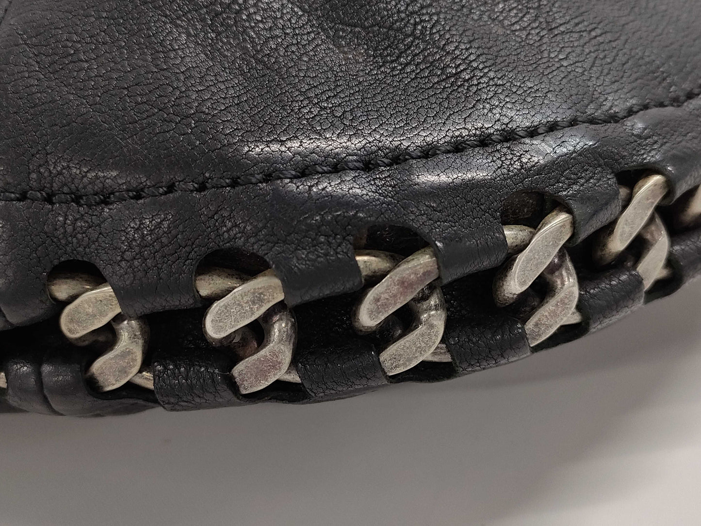 CHANEL CHANEL Coco Mark Shoulder Bag, Calfskin/Black/Silver/10 Series Handbag