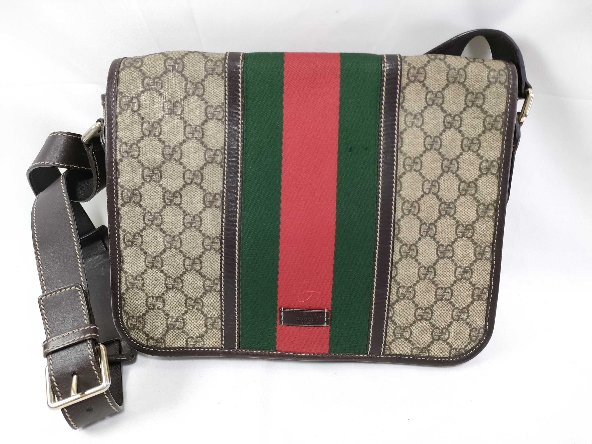 GUCCI GUCCI Sherry Messenger GG Supreme/Brown Shoulder Bag