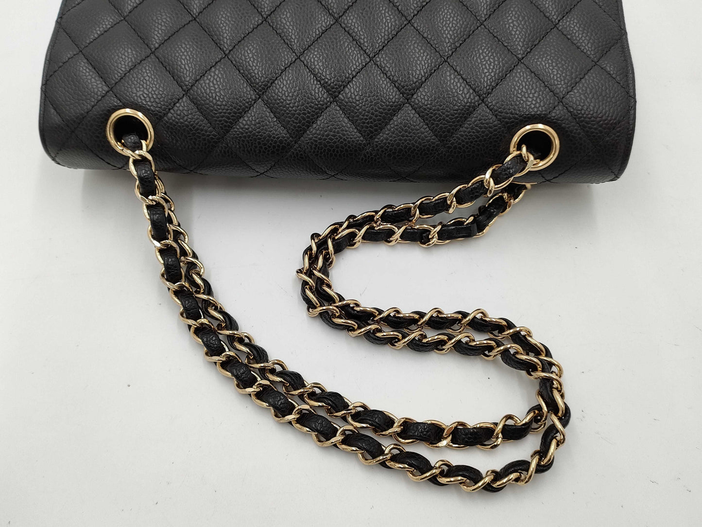 CHANEL CHANEL Matelasse 25 Double Flap/Caviar/Black/GD Shoulder Bag